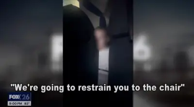 Unruly passenger zip-tied after trying to open cabin door during midair meltdown on Houston-bound flight